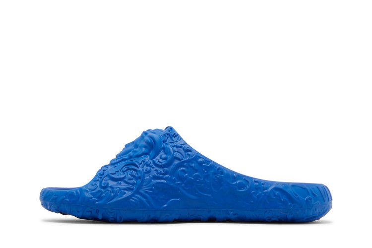 Versace Molded Barocco Pool Slide Royal Blue