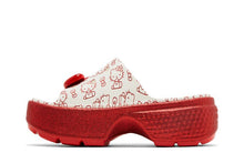 Load image into Gallery viewer, Crocs Stomp Slide Hello Kitty 50th Anniversary Red Glitter