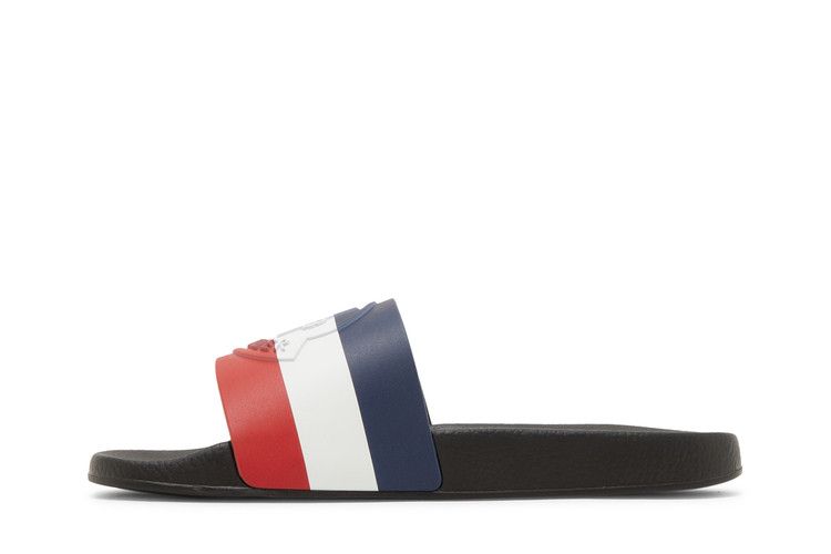 Moncler Basile Pool Slides White Tricolour