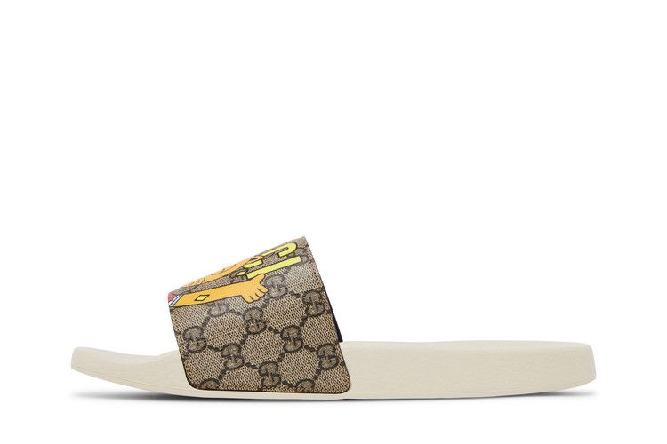 Gucci x Pablo Delcielo Cat GG Supreme Slide Beige
