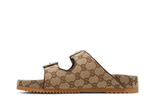 Load image into Gallery viewer, Gucci Strap Slide Sandal Beige Canvas