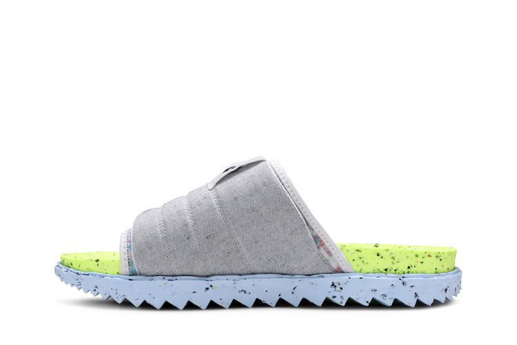 Nike Asuna Crater Slide Platinum Lint Volt Chambray Blue Black