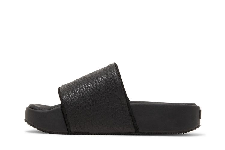 adidas Y-3 Slides Tumbled Leather Black