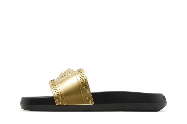 Versace Palazzo Medusa Pool Slide Gold Black