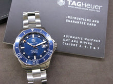 Load image into Gallery viewer, Tag Heuer Aquaracer Caliber 5 Automatic Blue Dial Silver Steel Strap Watch for Men - WAN2111.BA0822