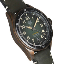 Load image into Gallery viewer, Tag Heuer Autavia Calibre 5 Automatic Olive Green Dial Green Leather Strap Watch for Men - WBE5190.FC8268