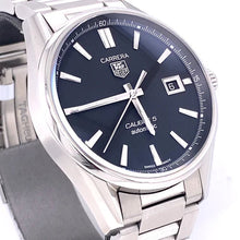 Load image into Gallery viewer, Tag Heuer Carrera Automatic Black Dial Silver Steel Strap Watch for Men - WAR211A.BA0782