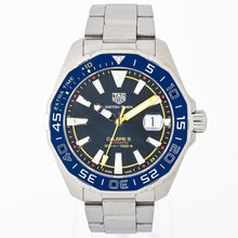 Load image into Gallery viewer, Tag Heuer Aquaracer Caliber 5 Match Timer Shinji Kagawa Edition Blue Dial Silver Steel Strap Watch for Men - WAY201H.BA0927