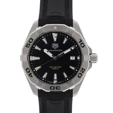Load image into Gallery viewer, Tag Heuer Aquaracer Quartz Black Dial Black Rubber Strap Watch for Men -  WBD1110.FT8021