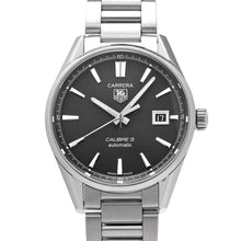 Load image into Gallery viewer, Tag Heuer Carrera Automatic Black Dial Silver Steel Strap Watch for Men - WAR211A.BA0782