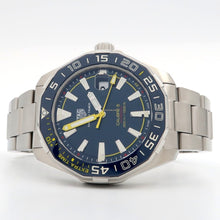 Load image into Gallery viewer, Tag Heuer Aquaracer Caliber 5 Match Timer Shinji Kagawa Edition Blue Dial Silver Steel Strap Watch for Men - WAY201H.BA0927
