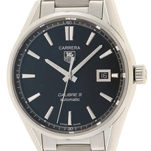 Load image into Gallery viewer, Tag Heuer Carrera Automatic Black Dial Silver Steel Strap Watch for Men - WAR211A.BA0782