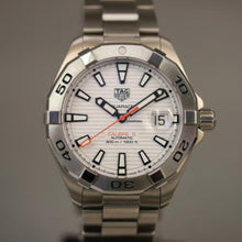 Load image into Gallery viewer, Tag Heuer Aquaracer Automatic White Dial Silver Steel Strap Watch for Men - WBD2111.BA0928