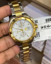 Load image into Gallery viewer, Tag Heuer Aquaracer Caliber 16 Automatic White Dial Two Tone Steel Strap Watch for Men - CAY2121.BB0923