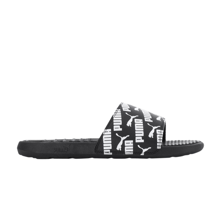 Puma Cool Cat Bold 2 Slide All Over Logo Black White