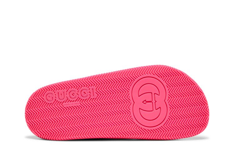 Gucci Web Slide Pink Rubber (Women's)