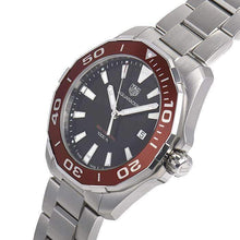 Load image into Gallery viewer, Tag Heuer Aquaracer Black Dial Silver Steel Strap Watch for Men - WAY101B.BA0746