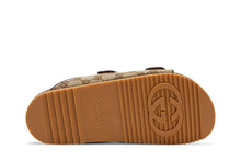 Load image into Gallery viewer, Gucci Strap Slide Sandal Beige Canvas