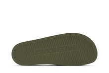 Load image into Gallery viewer, Balenciaga Pool Slides Khaki Black 3D Logo