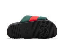 Load image into Gallery viewer, Gucci Padded Web Slide Green Red Web (Women's)