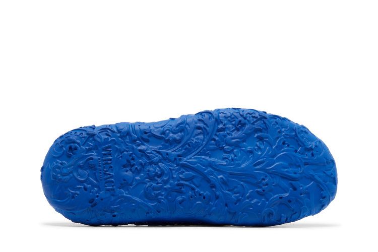 Versace Molded Barocco Pool Slide Royal Blue