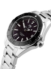 Load image into Gallery viewer, Tag Heuer Aquaracer Quartz Black Dial Silver Steel Strap Watch for Women - WAY131K.BA0748