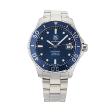 Load image into Gallery viewer, Tag Heuer Aquaracer Caliber 5 Automatic Blue Dial Silver Steel Strap Watch for Men - WAN2111.BA0822