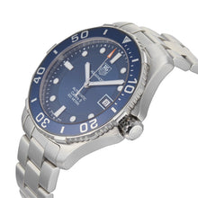 Load image into Gallery viewer, Tag Heuer Aquaracer Caliber 5 Automatic Blue Dial Silver Steel Strap Watch for Men - WAN2111.BA0822