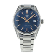 Load image into Gallery viewer, Tag Heuer Carrera Quartz Blue Dial Silver Steel Strap Watch for Women - WAR1112.BA0601