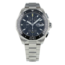 Load image into Gallery viewer, Tag Heuer Aquaracer Calibre 16 Day-Date Black Dial Silver Steel Strap Watch for Men - CAY211A.BA0927