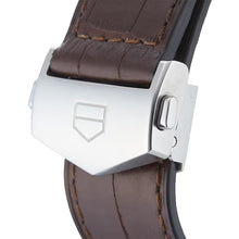 Load image into Gallery viewer, Tag Heuer Carrera Day Date Silver Dial Brown Leather Strap Watch for Men - WBN2011.FC6484