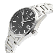Load image into Gallery viewer, Tag Heuer Carrera Automatic Black Dial Silver Steel Strap Watch for Men - WAR211A.BA0782