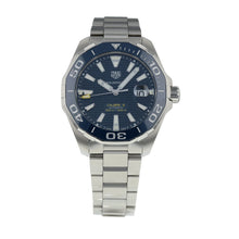 Load image into Gallery viewer, Tag Heuer Aquaracer Calibre 5 Blue Dial Silver Steel Strap Watch for Men - WAY201B.BA0927