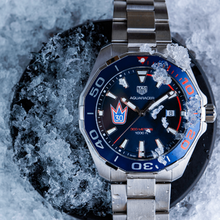 Load image into Gallery viewer, Tag Heuer Aquaracer Henrik Lundqvist Special Edition Blue Dial Silver Steel Strap Watch for Men - WAY101J.BA0746