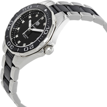 Load image into Gallery viewer, Tag Heuer Aquaracer Quartz Black Dial Two Tone Steel Strap Watch for Women - WAY131C.BA0913