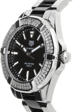 Load image into Gallery viewer, Tag Heuer Aquaracer Quartz Diamonds Black Dial Two Tone Steel Strap Watch for Men - WAY131E.BA0913