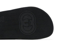 Load image into Gallery viewer, Gucci Web Slide Black Rubber