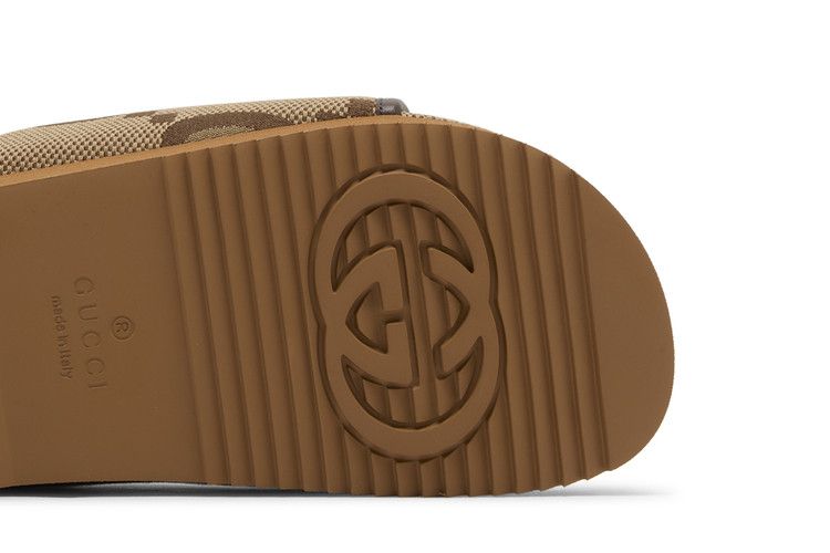 Gucci Jumbo GG Platform Slide Camel Ebony Monogram (Women's)