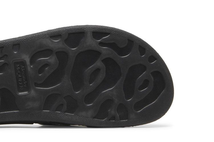 Alexander McQueen Grafitti Logo Slide Black White