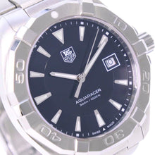 Load image into Gallery viewer, Tag Heuer Aquaracer Quartz Black Dial Silver Steel Strap Watch for Men - WAY1110.BA0928