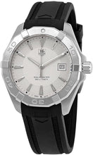 Load image into Gallery viewer, Tag Heuer Aquaracer Quartz White Dial Black Rubber Strap Watch for Men - WAY1111.FT8021