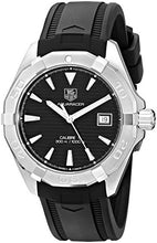 Load image into Gallery viewer, Tag Heuer Aquaracer Automatic Caliber 5 Black Dial Black Rubber Strap Watch for Men - WAY2110.FT8021