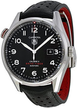 Load image into Gallery viewer, Tag Heuer Carrera Calibre 5 Drive Timer Black Dial Black Leather Strap Watch for Men - WAR2A10.FC6337