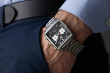 Load image into Gallery viewer, Tag Heuer Monaco Automatic Chronograph Black Dial Silver Steel Strap Watch for Men - CBL2113.BA0644