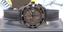 Load image into Gallery viewer, Tag Heuer Aquaracer Automatic Chronograph Special Edition Titanium Grey Dial Black Leather Strap Watch for Men - CAY218B.FC6370