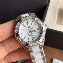 Load image into Gallery viewer, Tag Heuer Aquaracer Diamonds White Dial Two Tone Steel Strap Watch for Women - WAY131F.BA0914