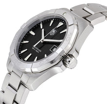 Load image into Gallery viewer, Tag Heuer Aquaracer Quartz Black Dial Silver Steel Strap Watch for Men - WAY1110.BA0928