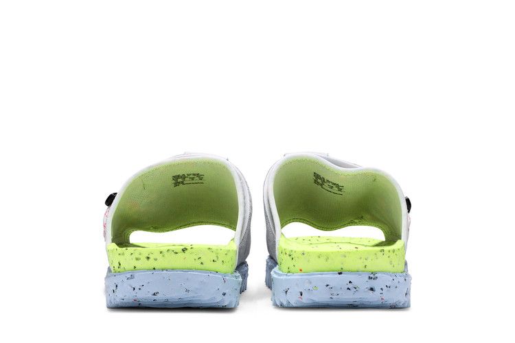 Nike Asuna Crater Slide Platinum Lint Volt Chambray Blue Black