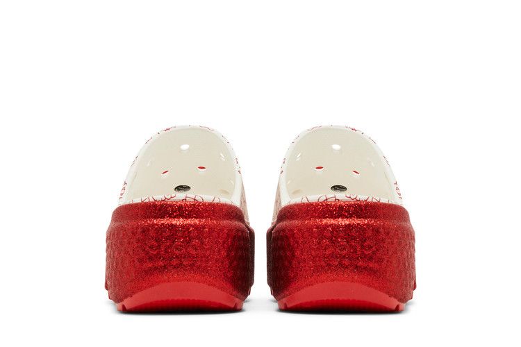 Crocs Stomp Slide Hello Kitty 50th Anniversary Red Glitter