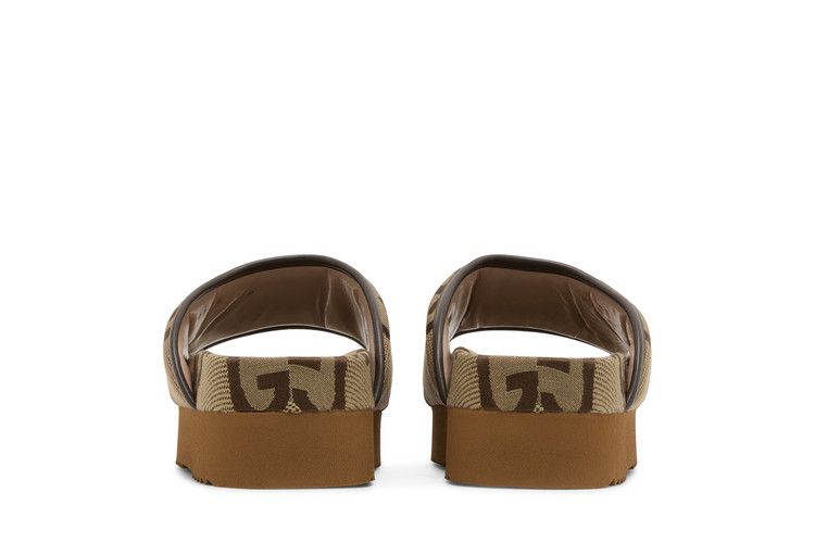 Gucci Jumbo GG Platform Slide Camel Ebony Monogram (Women's)